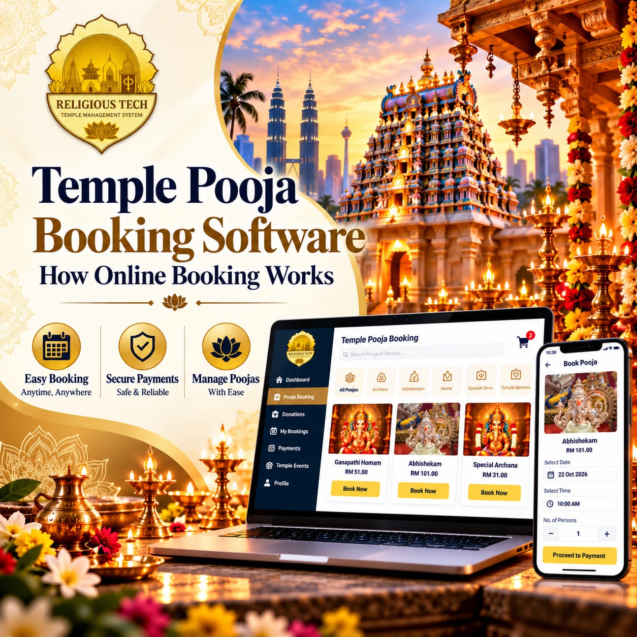 Temple Pooja Booking Software: How Online Booking Works thumbnail